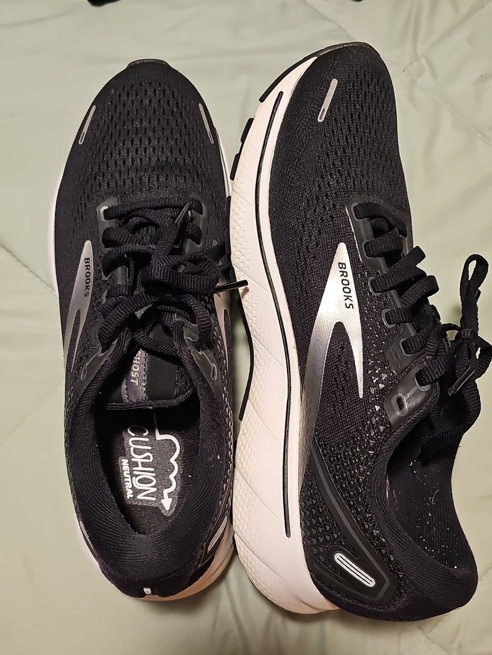 Brooks Women’s Black and White Athletic Running Shoes